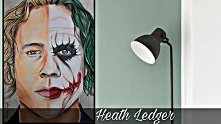 Joker painting || Heath Ledger ♥ || The Dark Knight 🃏 #shorts