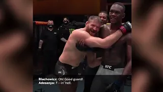 A slight miscommunication between Jan Blachowicz and Israel Adesanaya led to this funny exchange