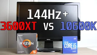 AMD Ryzen R5 3600XT vs Intel Core i5 10600K for 144Hz+