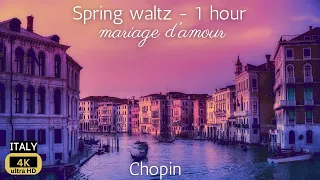 Mariage d'Amour - 1 hr (Spring Waltz) RELAXING piano for calm, sleep, study with 4K Italy