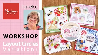 Layout Circles Variations | Workshop | How to create different cards with LR0839 | Marianne Design