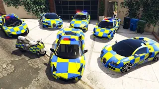 GTA 5 ✪ Stealing BRITISH POLICE Luxury Cars with Franklin ✪ (Real Life Cars #73)