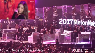 Wanna One, Exo, Twice, and Winner reaction to Red Velvet @ MMA 2017