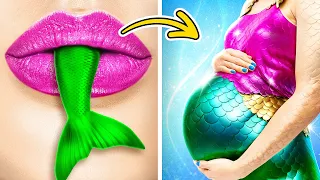 Mermaid is Pregnant! Amazing Pregnancy Hacks and Funny Gadgets