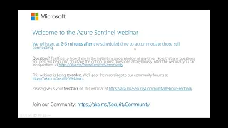 Azure Sentinel webinar: Cloud and on-premises architecture