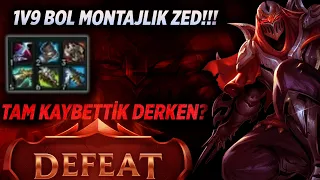 1V9 FULL SKORA KATKI ZED ! TAM KAYBETTİK DİYORDUK ! ÇOK ÇEKİŞMELİ OYUN ! ZED VS LUX BOL KOMİK MONTAJ