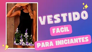 VESTIDO FÁCIL PARA INICIANTES Passo a Passo Sem Molde