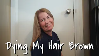 Dying My Hair From Blonde To Brown | Garnier Hair Color | DIY Hair Coloring At Home