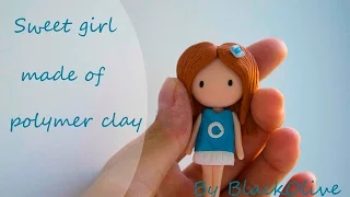 Милая девочка из полимерной глины/ Sweet girl from polymer clay