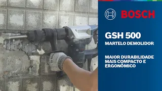 Maior durabilidade, mais compacto e ergonômico - Martelo Demolidor GSH 500