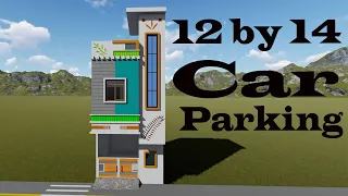 12 *14 duplex house plan # 12 *14 house plan with car parking # 12 by 14 house plan