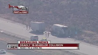 UPDATE: One person dead after semi-truck crash on I-15