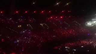 Fan chant during the commercial break at the billboard music awards (fake love)