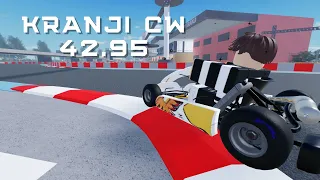 480k's 42.95 Kranji-CW Hotlap Onboard || KF1 Karting Roblox