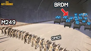 wow!! Tunnel Battle!! M249 vs MG3(BRDM)!!