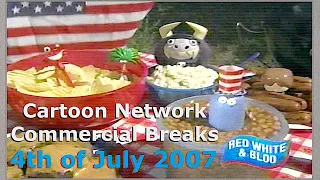 July 4th 2007 Commercials on Cartoon Network from Day into Night