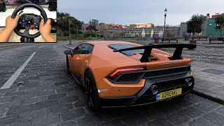 Lamborghini Huracán EVO  | Forza Horizon 5 | Logitech g29 gameplay - 4K