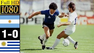 Argentina 1-0 Uruguay World Cup 1986 | Full highlight | 1080p HD - Diego Maradona