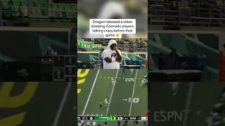 Oregon Football released a video featuring Colorado players talking crazy pregame 😮 #shorts