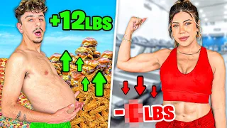 Who Can Gain VS Lose the Most Weight in 24 Hours!