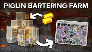 Minecraft Easy and Powerful Piglin Bartering/Trading Farm