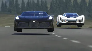 Lamborghini Terzo Millennio vs Bugatti La Voiture Noire at Highlands