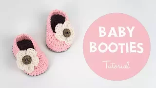 How To Crochet Cute And Easy Crochet Baby Booties | Croby Patterns