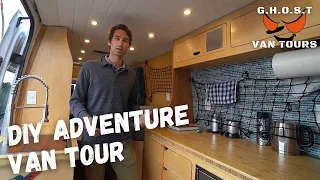 DIY Adventure VAN TOUR Standing Desk with Modular Bed