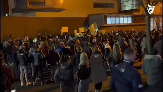 Hundreds gather to protest outside Finglas Garda Station