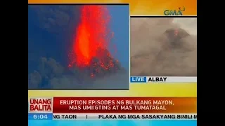 Eruption episodes ng Bulkang Mayon, mas umiigting at mas tumatagal