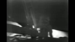 Apollo 11 Neil Armstrong Climbs Down the Lunar Module Ladder The Moon Landing is Not Fake!
