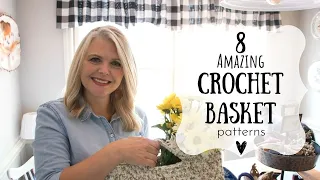 8 Absolutely Amazing Crochet Basket Patterns | T-shirt Yarn Basket