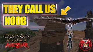 Noob or Skill-Bat Raiding A Huge Pillar Base:Conan Exiles Age Of War Chapter 3 Raids & Pvp Official