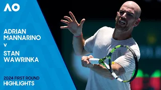 Adrian Mannarino v Stan Wawrinka Highlights | Australian Open 2024 First Round