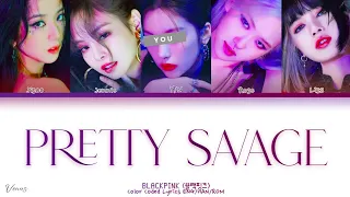 [Karaoke Ver.] BLACKPINK — Pretty Savage (The Show Ver.) '5 Members (Color Coded Lyrics ENG/HAN/ROM)