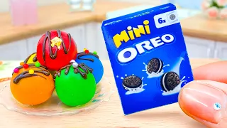 Sweet Miniature Rainbow Oreo Chocolate Cake Ball Idea - Mini Cake Pop Recipe by Mini Yummy