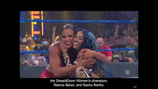 Sasha Banks & Bianca Belair VS Carmella & zelina Vega: (Smackdown)30 July 2021