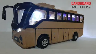 How to make a RC remote control Bus from Cardboard. Very Simple DIY!