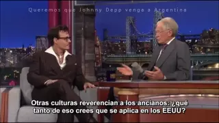 Johnny Depp con David Letterman por The Lone Ranger - Subtitulada