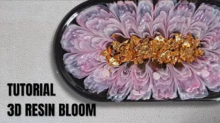 3D RESIN FLOWER BLOOM Trinket Dish (Selfmade Alcohol Ink)