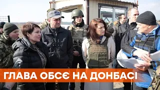 Украина — это наш приоритет: глава ОБСЕ посетила зону ООС и заблокированное КПВВ Золотое