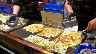 Must Eat ！Taiwan Night Market Food! Oyster Omelet,Teppanyaki Steak,Grilled Chicken Steak,Stinky Tofu