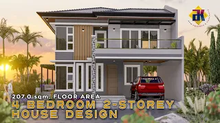 4 Bedroom 2 Storey HOUSE DESIGN | 207 sqm. | Exterior & Interior Animation