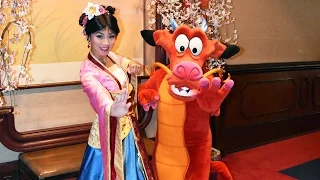 Mulan and Mushu Meet and Greet at Epcot China Pavilion for Photopass Day at Walt Disney World