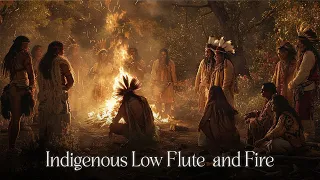 Native American Flute Sleep: Indigenous Low Flute & Fire, Positive Calm Heal Relax Sleep Music