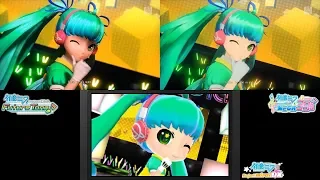 shake it! - Hatsune Miku: Project DIVA PV Comparison [Mirai DX, Future Tone, MegaMix]