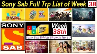 Sony Sab Week 38 TRP - Sony Sab Week 38 Main Trp - Sab TV Shows TRP List