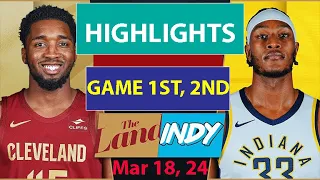 Indiana Pacers Vs Cleveland Cavaliers 1ST+2ND Qtr Mar 18,2024| NBA Season