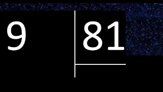 Dividir 9 entre 81 , division inexacta con resultado decimal  . Como se dividen 2 numeros