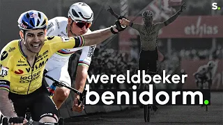 Spektakel troef in Benidorm: Wout van Aert wint ondanks val na krachtmeting met Van der Poel